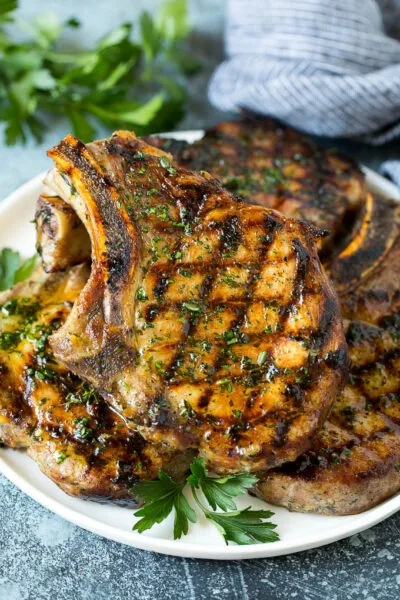 Grilled prok chops