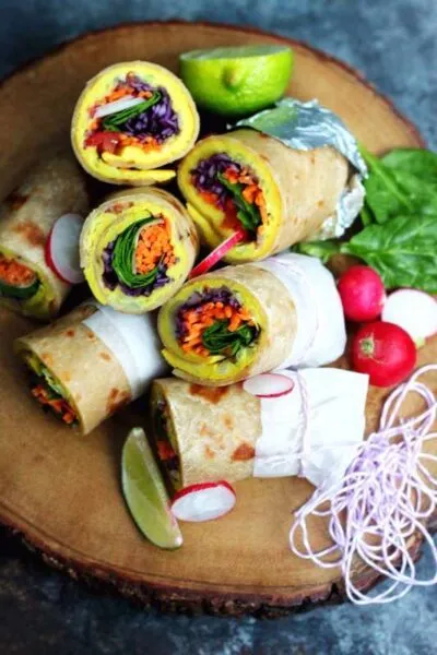 East African Breakfast Wraps - African vegetarian meal