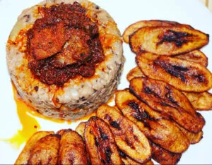 beans and plantain-African delicacies