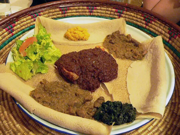 Injera Ethiopian dishes