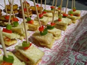 Yam canapés Ghanaian party dishes 
