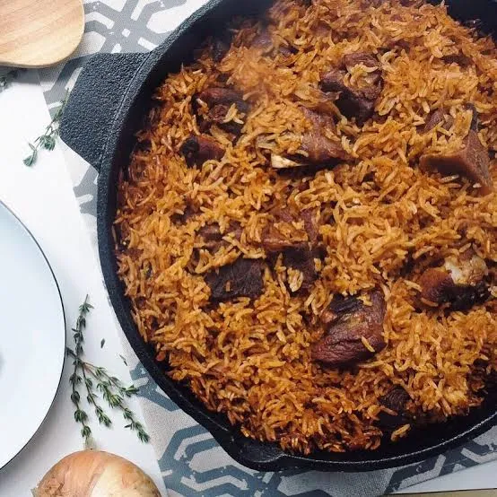 Malian jollof rice with lamb Mali dishes