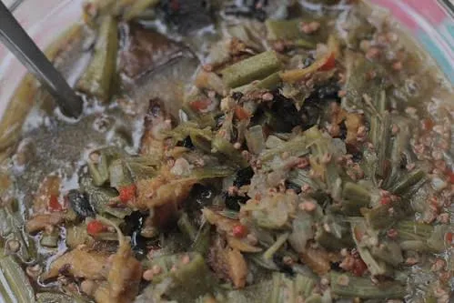 Dongo in okra meal