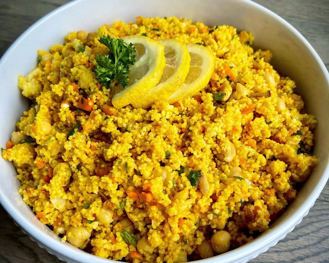 Moroccan Couscous Salad with veggies